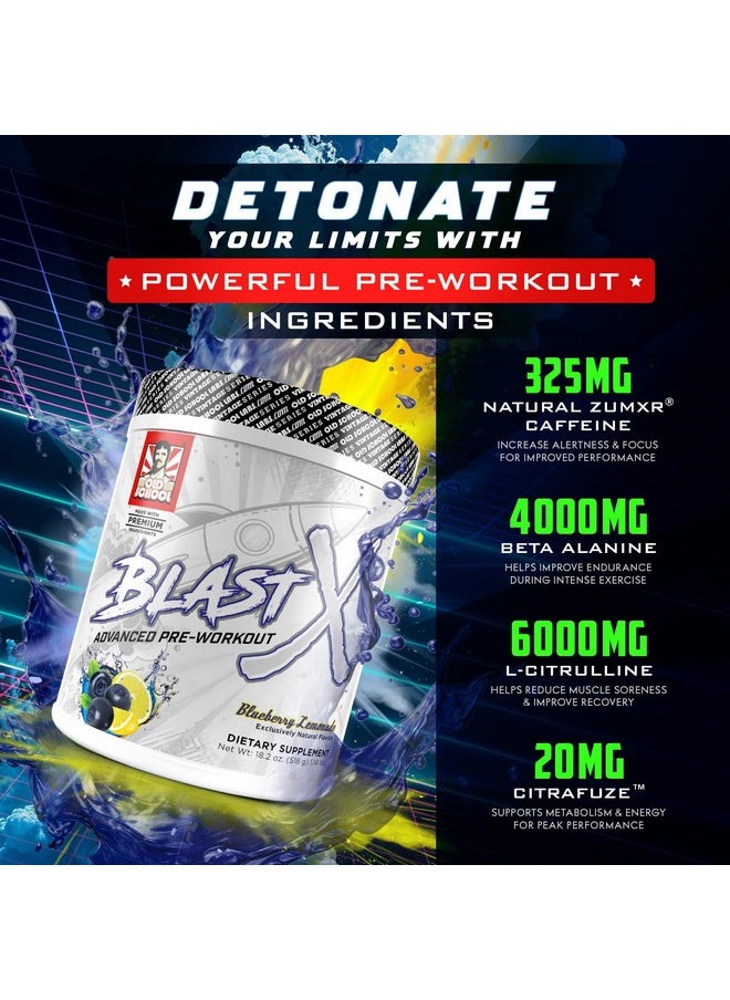 Old School Labs Blast X Advanced Pre Workout Powder, Intense Energy Booster Preworkout for Men & Women, Natural Caffeine + ZumXR®, Beta Alanine, Citrafuze™, L-Citrulline & Taurine for Strength, Focus & Endurance  - Image 4