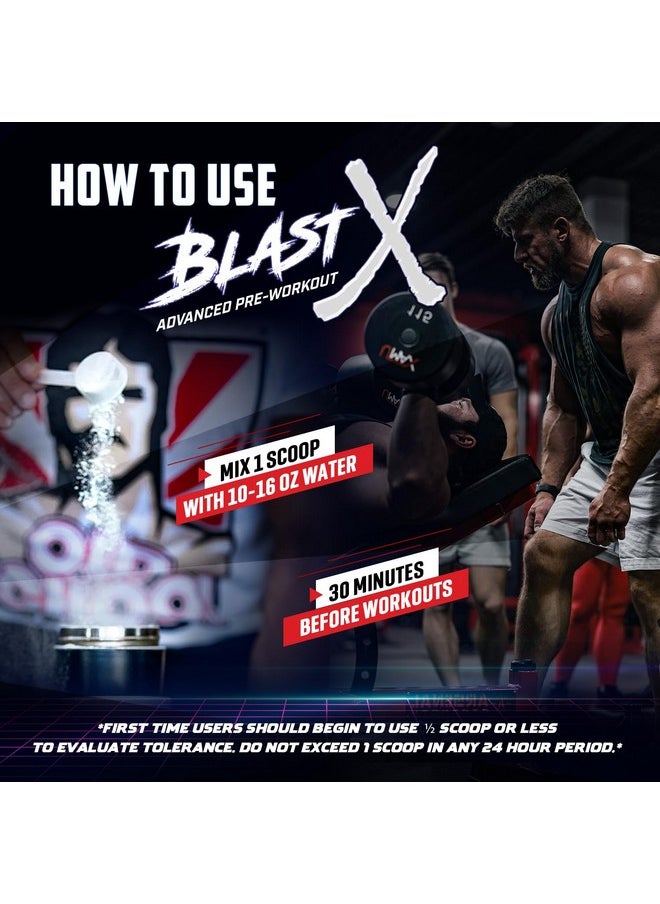 Old School Labs Blast X Advanced Pre Workout Powder, Intense Energy Booster Preworkout for Men & Women, Natural Caffeine + ZumXR®, Beta Alanine, Citrafuze™, L-Citrulline & Taurine for Strength, Focus & Endurance  - Image 5