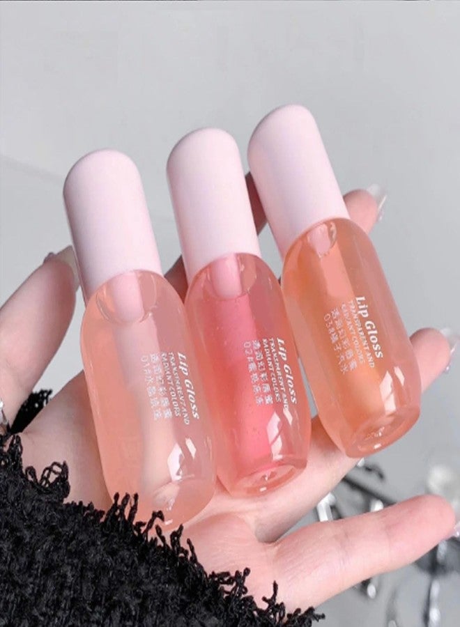 Moisturizing Lip Balm,Hydrating Glossy Lip Oil Stick For Women, Lips Care For Dry & Chapped Lips, Christmas Gift, Mother'S Day Gift (3pcs) - Image 1