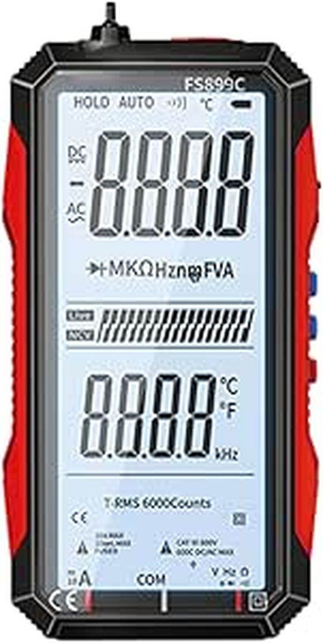 Rechargeable Digital Multimeter Large Color Display NCV Detector Voltage Resistance Capacitance Temperature Frequency - Image 1