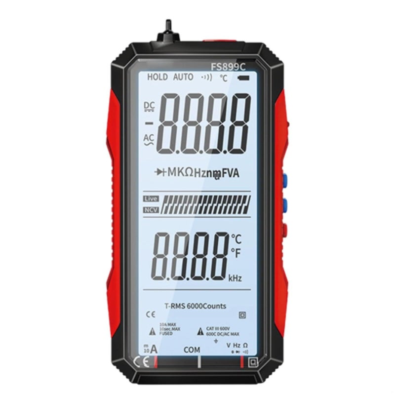 Rechargeable Digital Multimeter Large Color Display NCV Detector Voltage Resistance Capacitance Temperature Frequency - Image 2