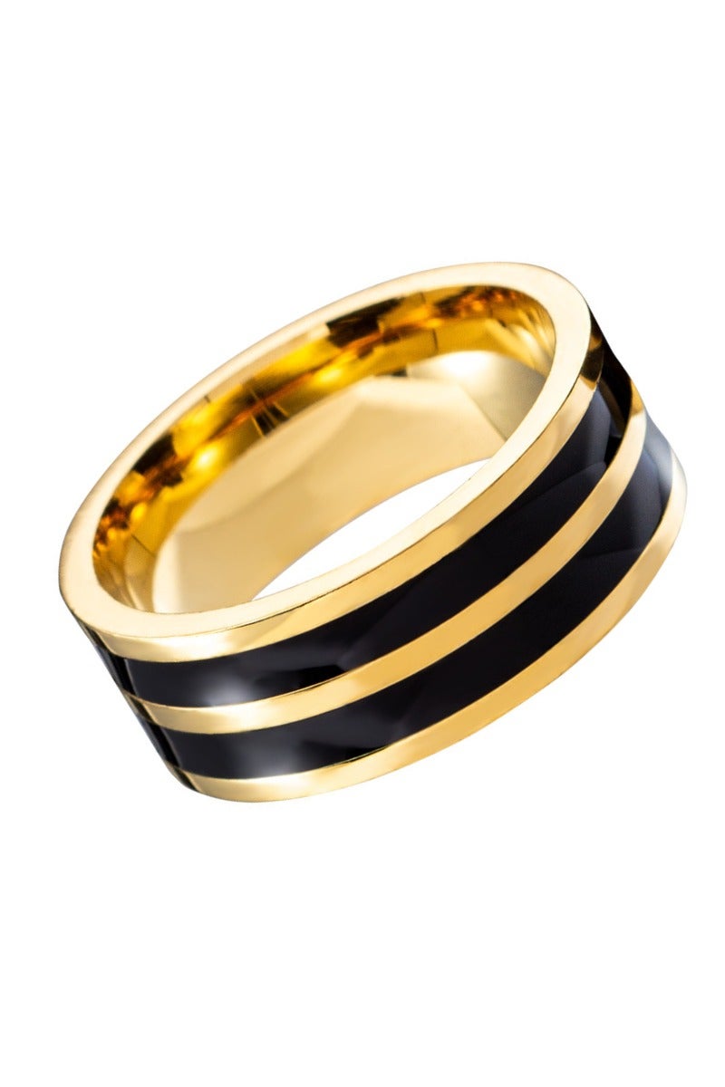 ROMAD Elegant, high-quality ring plated in gold and black for a luxurious look - Image 4