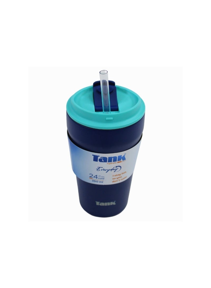 Tank BTL Stainless Steel Everyday Mug 350ml - Navy Blue - Image 3