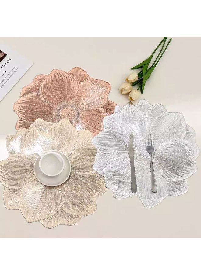 Lotus Placemat Heat Protection PVC Washable Heat Insulation Mat Fruit Plate Hotel Phnom Penh Hammer Household Irregular Fruit Ins-Color:Lotus Placemat -Specifications:Single Pack  - Image 3