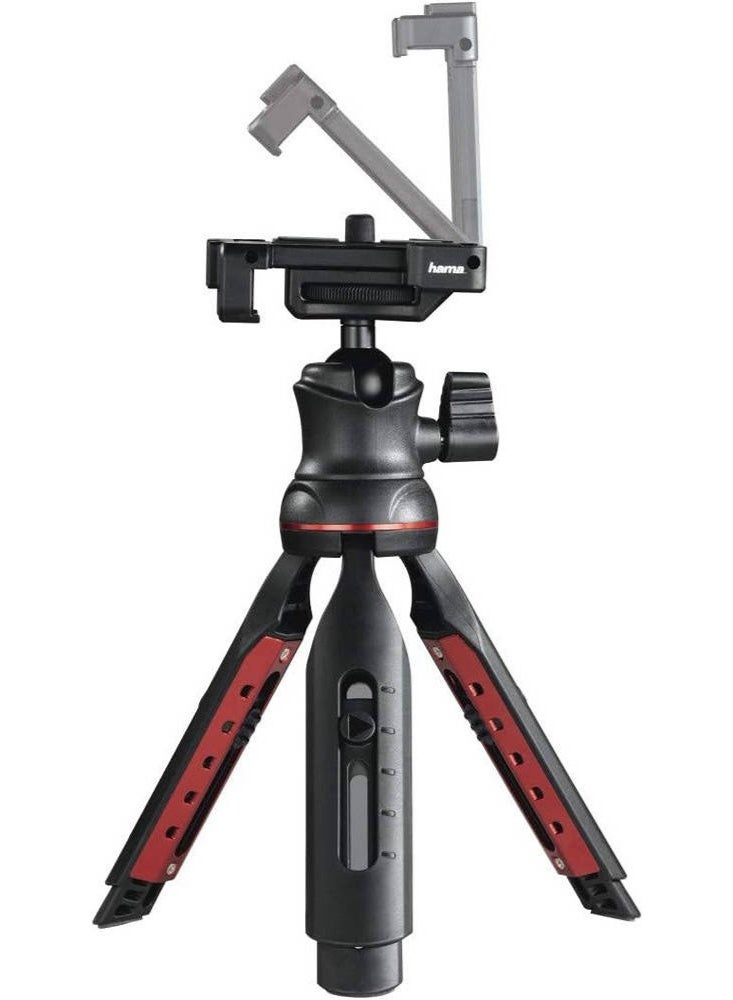 Hama 4635 Solid II 21B Table Tripod, Bluetooth Remote, Up to 360 degree Legs Bending, Rotating Threaded Plate, Resistant Rubber Coating, 21 cm Max. Height - Image 1