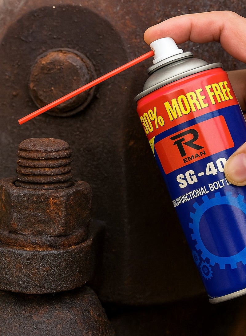 إيمان بخاخ سدة اس جي 40 لفك البراغي والمسامير وإزالة الصدأ وتشحيم المعادن وحماية الكروم 450 مل مع 30٪ زيادة - Image 2