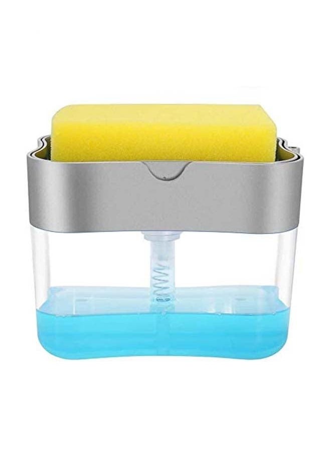 CME Soap Pump Dispenser And Sponge Holder For Kitchen Assorted Multicolor  - Image 1