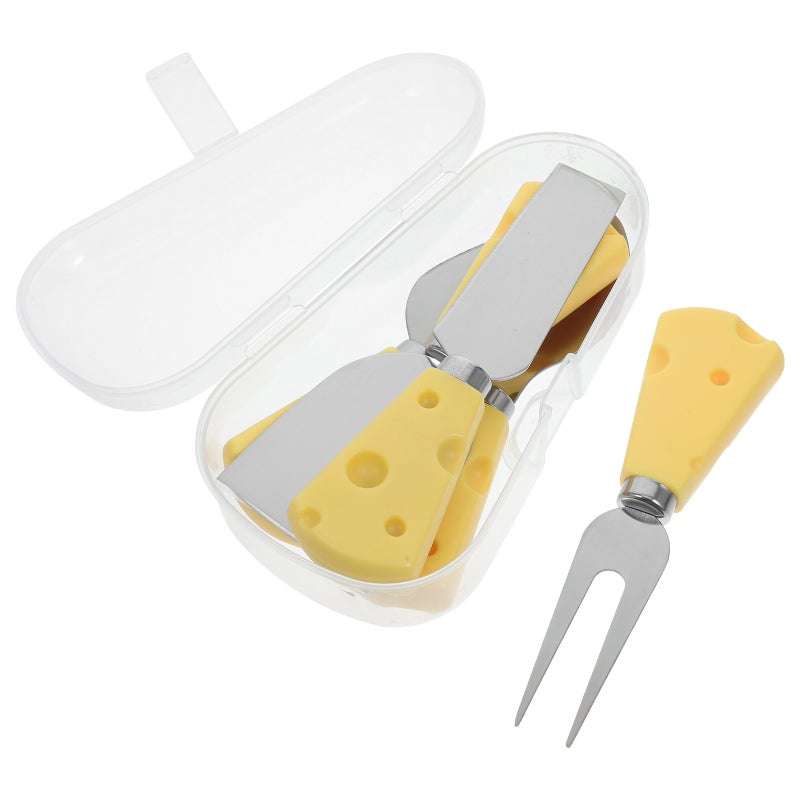 6 Pcs Cheese Set Cheese Spreader Knive Mini Spoon Mini Fork Stainless Steel Mini Butter Set With Cheese Shaped Handle For Charcuterie Boards - Image 5