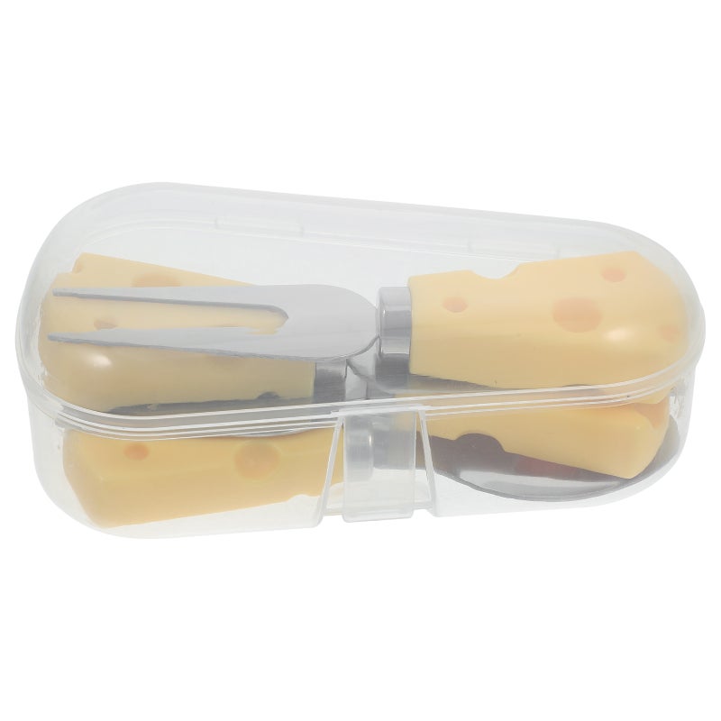 6 Pcs Cheese Set Cheese Spreader Knive Mini Spoon Mini Fork Stainless Steel Mini Butter Set With Cheese Shaped Handle For Charcuterie Boards - Image 4