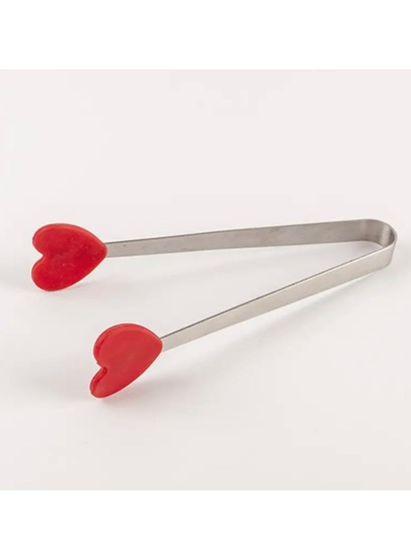 Just Quality 3pcs Non-Slip Stainless Steel Food Clip Cute Palm Gloves Silicone Ice Cube Tongs Heat Resistant Food Tongs Kitchen Tools for restaurants/cafe - Image 2