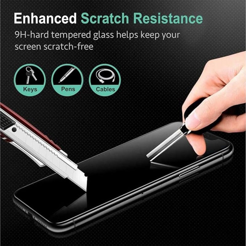 KLJP Advanced Military-Grade Gorilla Tempered Glass Screen Protector For Google Pixel 7A With Installation Kit | Edge-To-Edge Protector Coverage | Black - Image 4