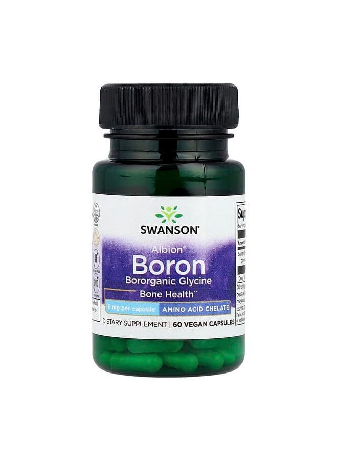 SWANSON Albion Boron 6 mg 60 Vegan Capsules