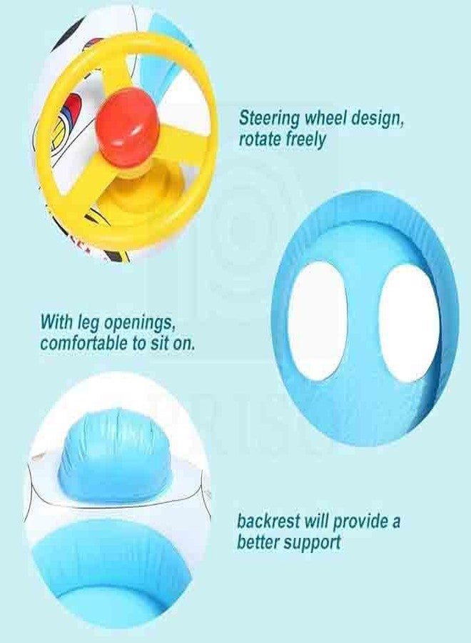 PRISO Inflatabe Baby Swimming Safe Anti-flip Ring with Handal for Kids Baby Swimming Accessories Tube Floats Baby Kids Swimming Pool Tub. (Multicolor) - Image 4