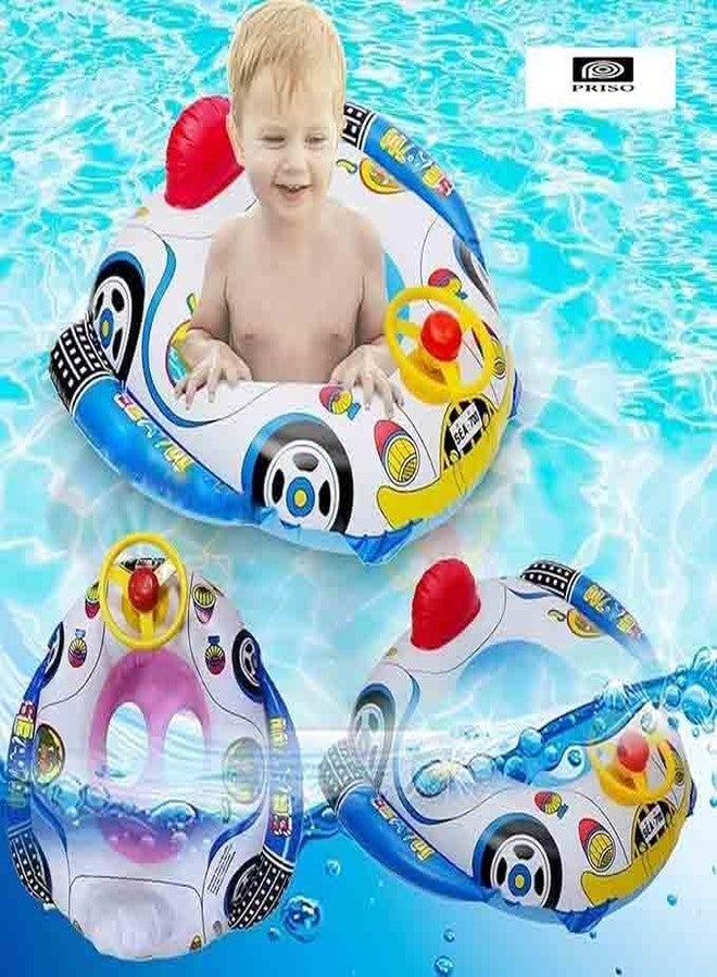 PRISO Inflatabe Baby Swimming Safe Anti-flip Ring with Handal for Kids Baby Swimming Accessories Tube Floats Baby Kids Swimming Pool Tub. (Multicolor) - Image 2