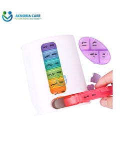 ACNORIA CARE 7 Days 4 Times A Day Weekly Pill Organizer Box Food Grade Plastic Travel Pill Box - Size 10*12.15*6.2 cm-- Acnoria Care  - Image 1