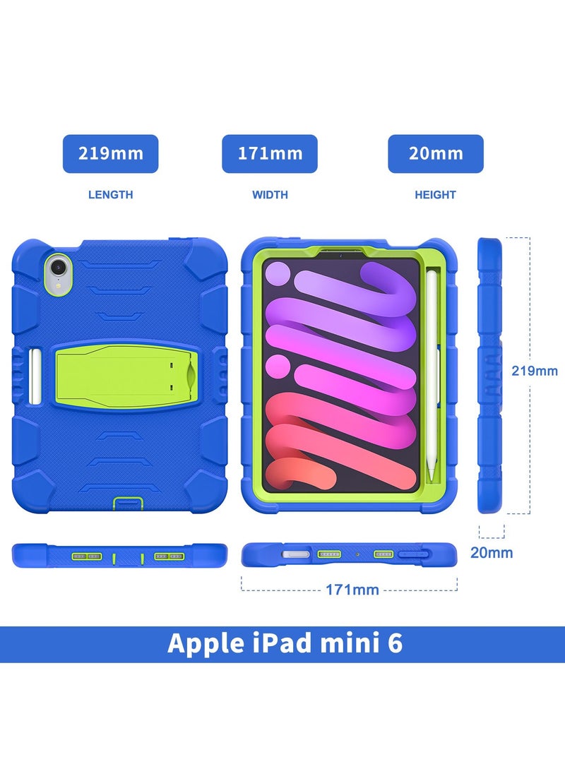 GULFLINK Gulflink Protective Back Case Cover for Apple ipad mini6 blue and lime  - Image 2