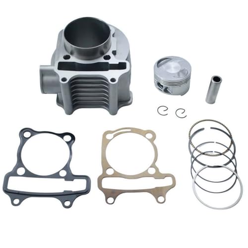 TRKIMAL GY6 125cc/150cc Engine Upgrade to 180cc with Cylinder Head Valves and Rebuilt Kit, 61mm Big Bore kits with Piston and Ring Assy for 152QMI 157QMJ Engine Chinese Scooter Moped ATV Go Kart Quad - Image 3