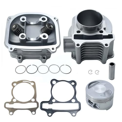 TRKIMAL GY6 125cc/150cc Engine Upgrade to 180cc with Cylinder Head Valves and Rebuilt Kit, 61mm Big Bore kits with Piston and Ring Assy for 152QMI 157QMJ Engine Chinese Scooter Moped ATV Go Kart Quad - Image 1