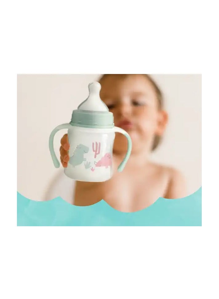 ROSSMANN German Brand, Babydream Wide Neck Drinking Bottle Unicorn 150 ml, Size S (0+ Months) – Anatomical Silicone Nipple with Flow-Proof Protective Cap, Ideal for Breast Milk, Tea, and Juice - Image 3