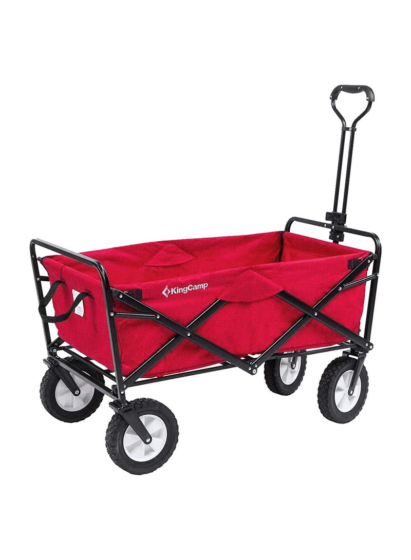 KingCamp Folding Collapsible Utility Wagon Garden Yard Beach Cart Shopping Buggy - Image 1