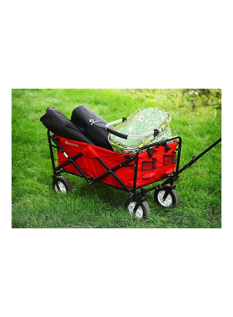 KingCamp Folding Collapsible Utility Wagon Garden Yard Beach Cart Shopping Buggy - Image 5