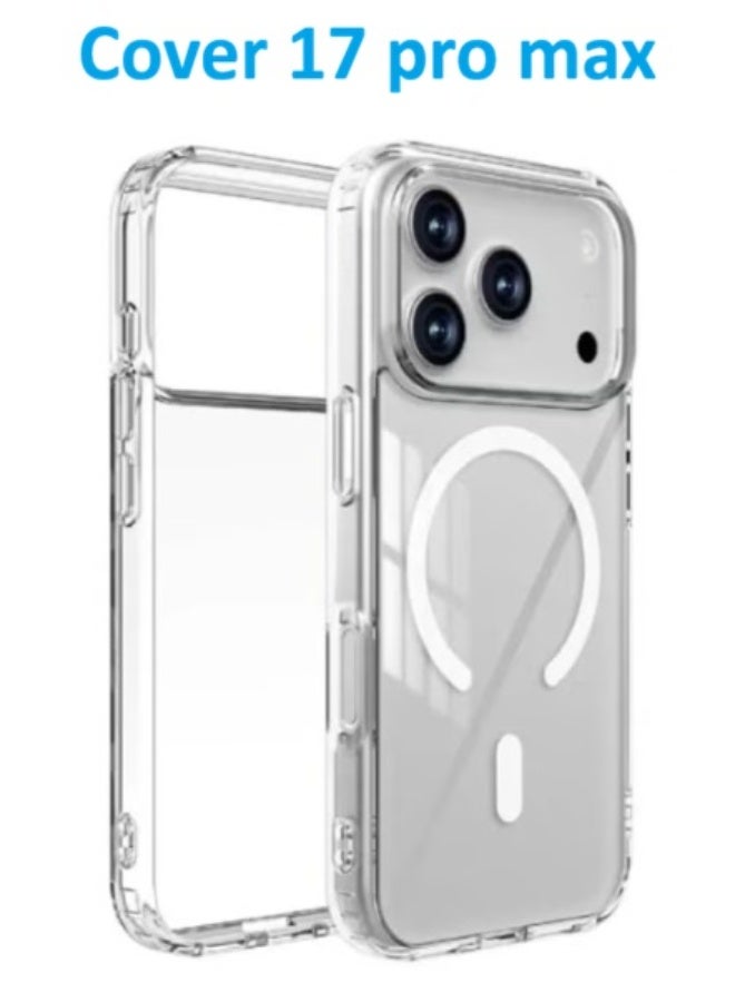 Clear protective case for iPhone 17 Pro Max, compatible with MagSafe, lightweight mobile phone protective case, compatible with wireless charging, with a soft glossy finish, anti-yellowing - Image 1