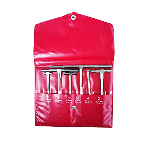 TEXALAN(R) Telescoping Gage Set 5/16" - 6" / 8mm-150mm Range 6pcs with Pouch Carbon Steel for Hole Diameter - Image 3