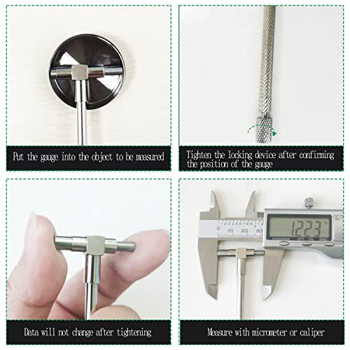 TEXALAN(R) Telescoping Gage Set 5/16" - 6" / 8mm-150mm Range 6pcs with Pouch Carbon Steel for Hole Diameter - Image 5