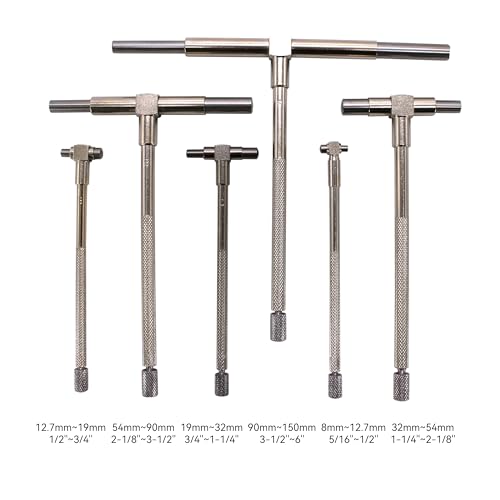 TEXALAN(R) Telescoping Gage Set 5/16" - 6" / 8mm-150mm Range 6pcs with Pouch Carbon Steel for Hole Diameter - Image 2