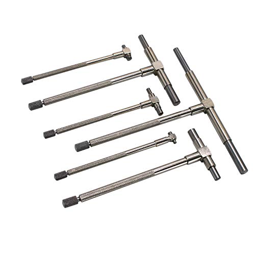 TEXALAN(R) Telescoping Gage Set 5/16" - 6" / 8mm-150mm Range 6pcs with Pouch Carbon Steel for Hole Diameter - Image 4