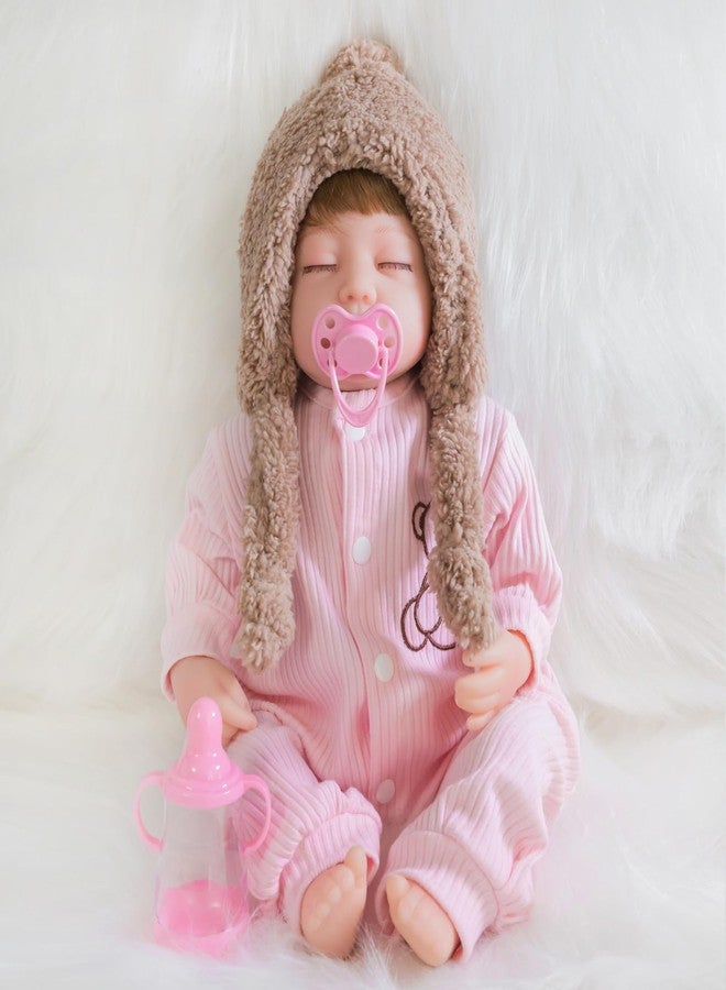 ENADOLL Realistic Reborn Baby Doll - 16 inches Real Life Newborn Baby Dolls, Adorable Lifelike Babies, Weighted Reborn Toddler Gifts Set for Kids Grandma (Pink Twin Girl) - Image 1