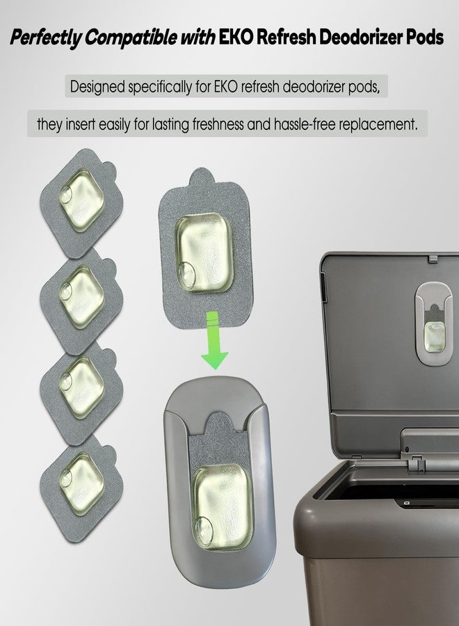 ShuRex 4-Pack Replacement Deodorizer Pod Refills, Compatible with EKO Refresh Deodorizer Pod Kit, Plant-Based Odor Eliminator for Trash Cans, Bathrooms & Closets, 45-Day Long Lasting, Natural & Chemical-Free - Image 5
