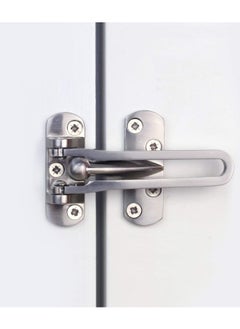 SYOSI Door Lock Latch, Home Security Door Lock Swing Bar Door Guard for Kids, Hotel Door Latch, Thicken Solid Zinc Alloy Reinforcement Lock, Silver 2 Pack  - Image 2