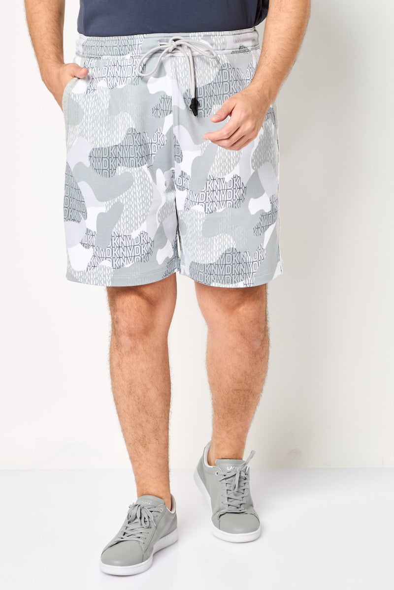 DKNY Men Regular Fit Camouflage Basic Shorts, Multicolor - Image 1