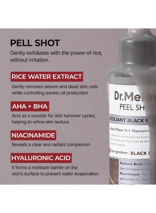 Dr. Melaxin Peel Shot Gomage Ampoule, 2.8 fl oz (80 ml), Pores, Blackheads, Sebum Peeling, Exfoliating Care, Texture Rice Bran Water, Rice Bran Extract, White Rice, Black Rice, Blackhead, Dry - Image 5