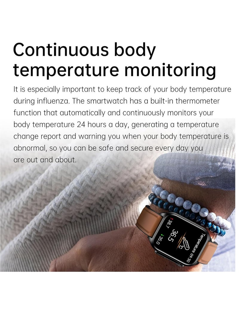 AROAQ Blood Glucose Watch - Waterproof Wearable Glucose Monitor Smart , Smart Watch Blood Sugar Monitor for Smartphone, Glucose Monitoring Watch for Men Women Blood Glucose Watch - Waterproof Wearable Gluco - Image 4