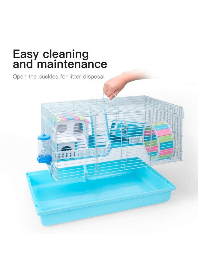 ROBUD Large Hamster Cage Gerbil Haven Habitat Small Animal Cage (Blue) - Image 4