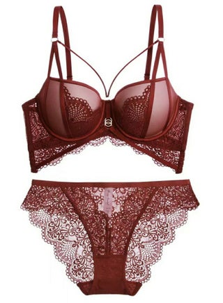 Comfy Solid Color Lace Bra And Panty Set Dark Red - pzsku/ZB9C46E96862E2EC7C0F3Z/45/_/1728473642/2c6f3ccf-34e7-49c9-9032-7f98c229bc33