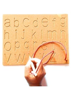Wooden Capital Wood Alphabet, Numbers Tracing Boards Slate With Dummy Pencil Hindi Vowels Consonants Uppercase Letters Learning Board Games For Kids Boys Girls Age 2 3 4 Years (Alpha-Abc)