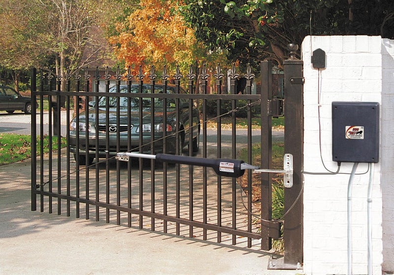 Mighty Mule Push to Open Gate Bracket (FM148) for Automatic Gate Openers,Silver - Image 2