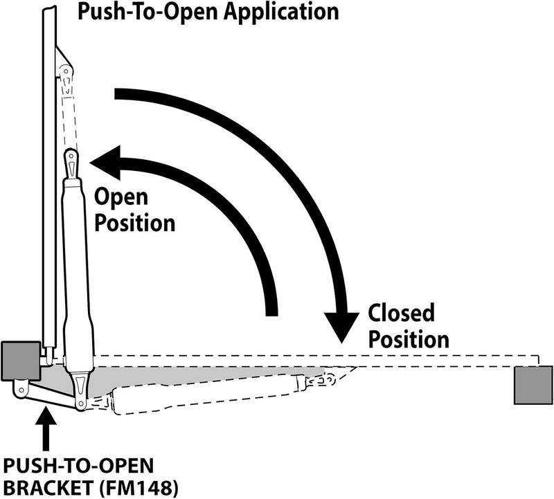 Mighty Mule Push to Open Gate Bracket (FM148) for Automatic Gate Openers,Silver - Image 3