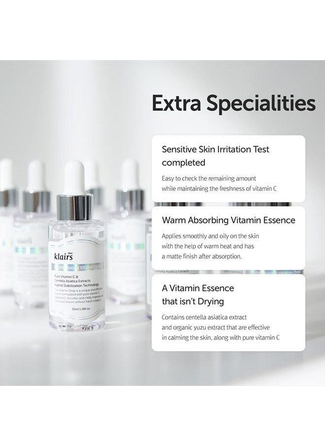 DearKlairs - [DearKlairs] Freshly Juiced Vitamin Drop, 5% Hypoallergenic pure vitamin C serum, 35ml, 1.18oz | a potent skin rejuvenator, l ascorbic acid vitamin c serum, antioxidant serum for face, korean skincare - Image 1