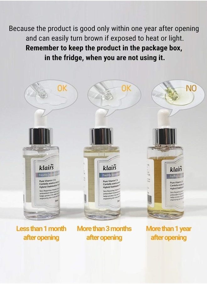 DearKlairs - [DearKlairs] Freshly Juiced Vitamin Drop, 5% Hypoallergenic pure vitamin C serum, 35ml, 1.18oz | a potent skin rejuvenator, l ascorbic acid vitamin c serum, antioxidant serum for face, korean skincare - Image 1