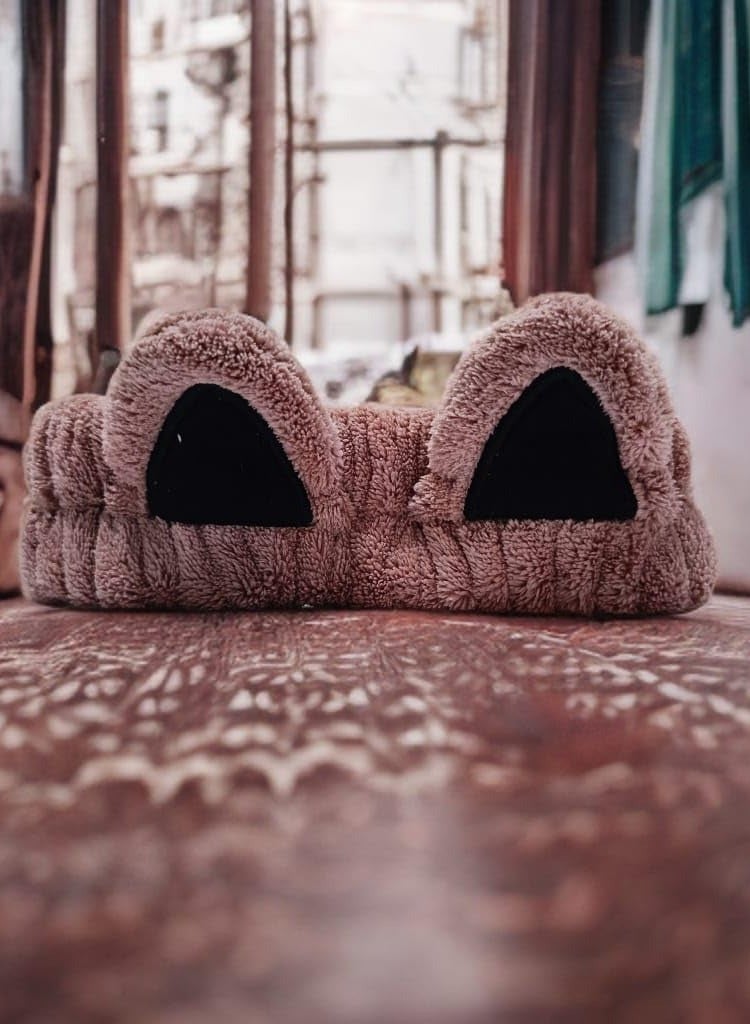 Soft Fur Cat Ear Hair Band - Cute Style for Girls - Cashmere Color - Image 3