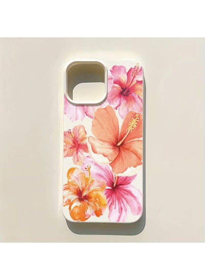 تيمو غطاء هاتف بنقشة زهور كاملة مضاد للصدمات والخدوش متوافق مع ايفون 16 بروماكس - Image 1