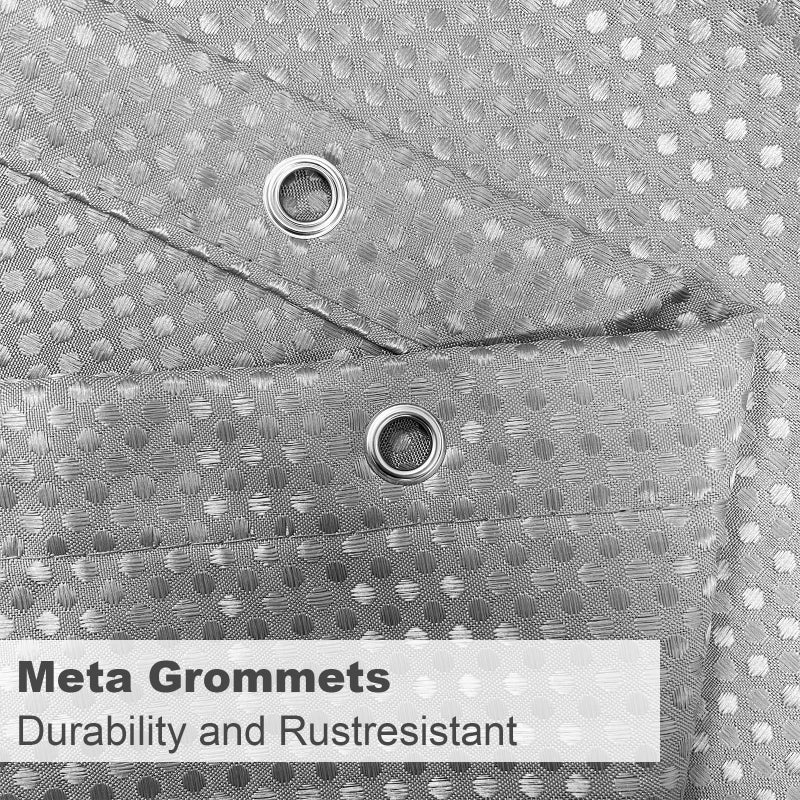 Final Friday Gray Shower Curtain Fabric, Waffle Shower Curtains for Bathroom, Hotel Luxury Cloth Bath Curtain Boho Bathroom Decor Set with Grommets Washable No Hooks 72 x 72 Inch - Image 3