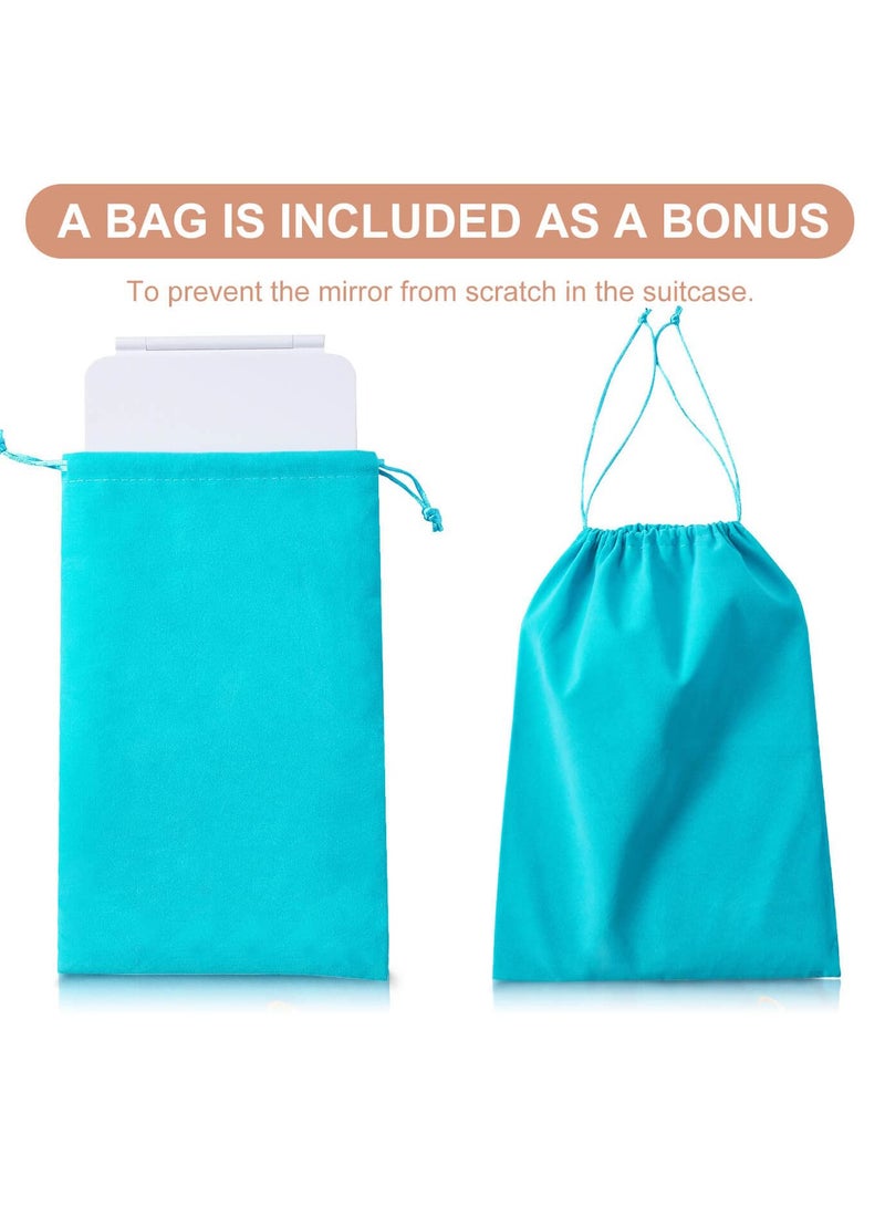 مرآة مكياج LED قابلة للطي بحجم 5x7 بوصة - تصميم مدمج ومحمول للجمال أثناء التنقل، مثالية لتطبيق المكياج ولمسات التجميل في أي مكان! - Image 5