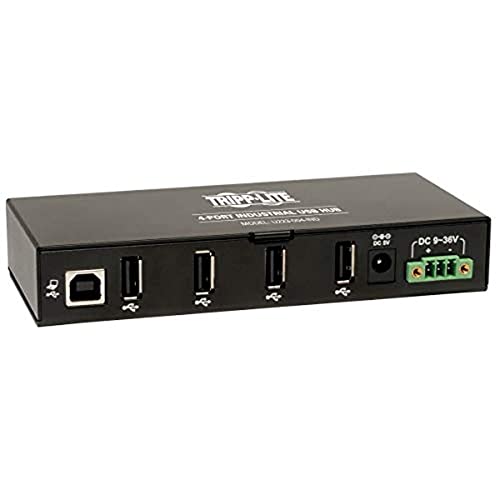 Tripp Lite 4-Port Rugged Industrial USB 2.0 Hi-Speed Hub w 15KV ESD Immunity and metal case, Mountable(U223-004-IND) - Image 1