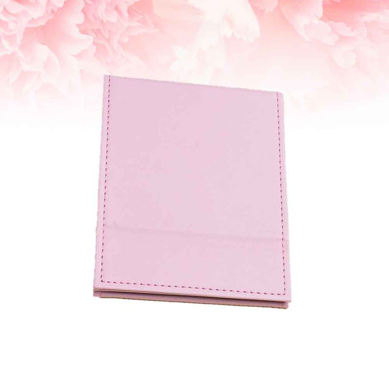 Foldable Makeup Mirror PU Desktop Mirror Portable Cosmetic Mirror Fashion Size - Image 1