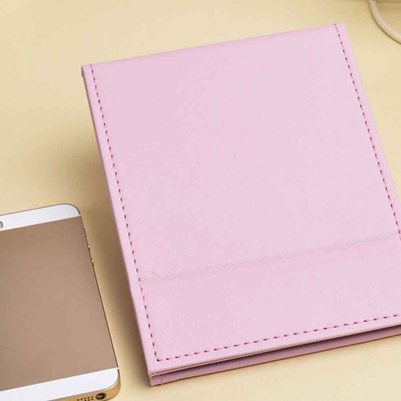 Foldable Makeup Mirror PU Desktop Mirror Portable Cosmetic Mirror Fashion Size - Image 4